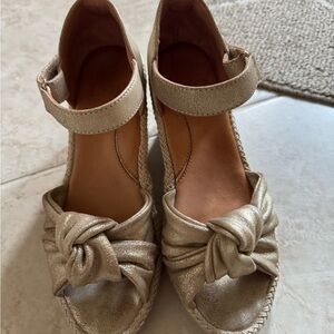 L'Amour Des Pieds Oribel Wedge Sandal Gold